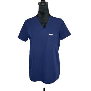 FIGS Catarina One‎ Pocket Scrub Top Womens Navy Size Xsmall